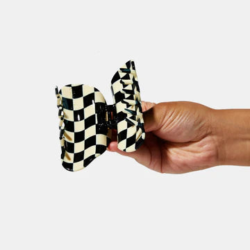 Chunks Checker Claw in Black + White - Summit Beauty